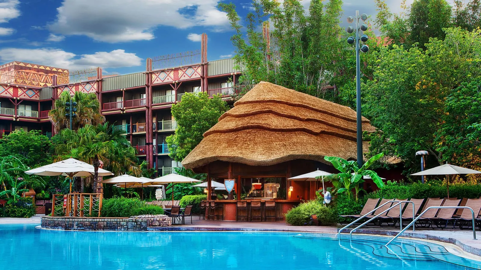 Disney's Animal Kingdom Lodge: The thatched pool bar at Uzima Springs Pool