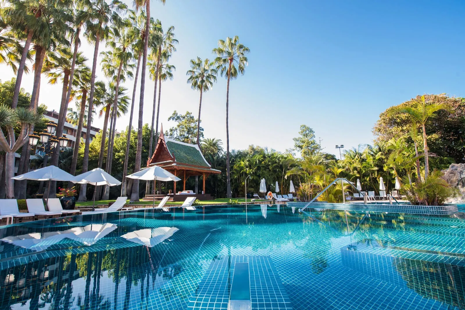 Hotel Botánico & The Oriental Spa Garden: The pool and palm gardens