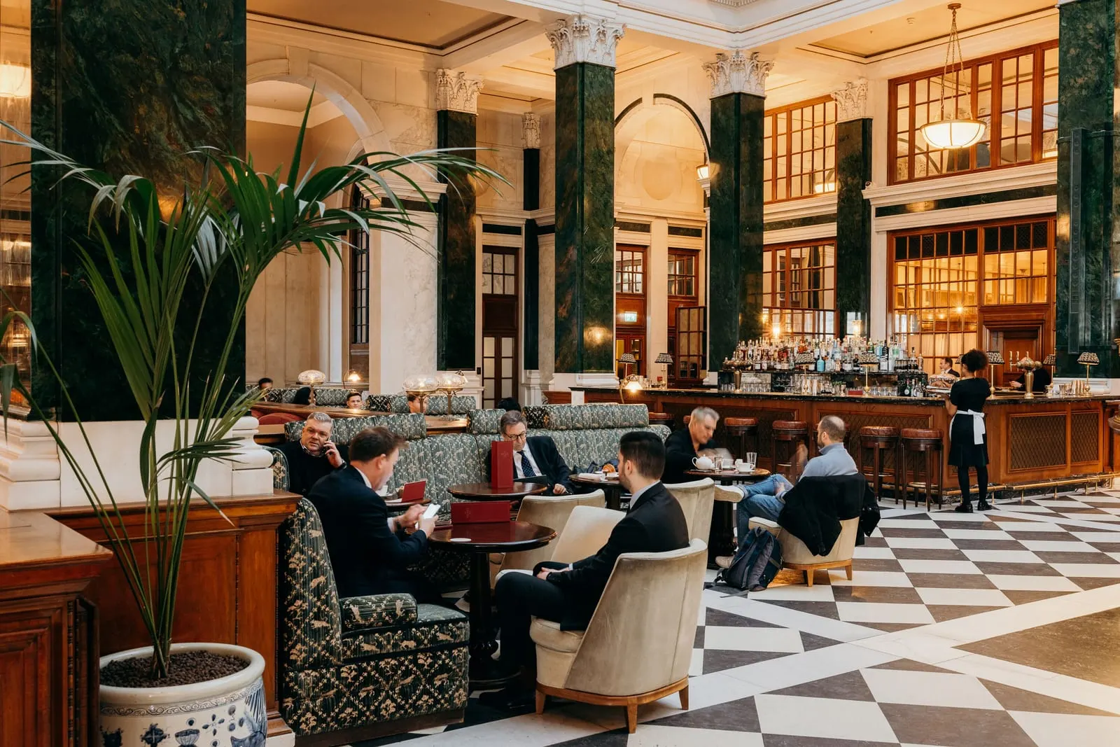 The Ned: The lounge between the columns