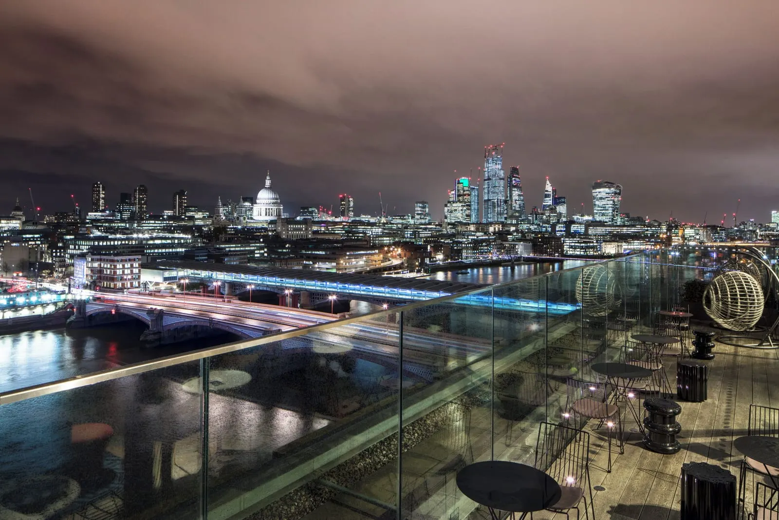 Sea Containers London: The Thames and St Paul's at night
