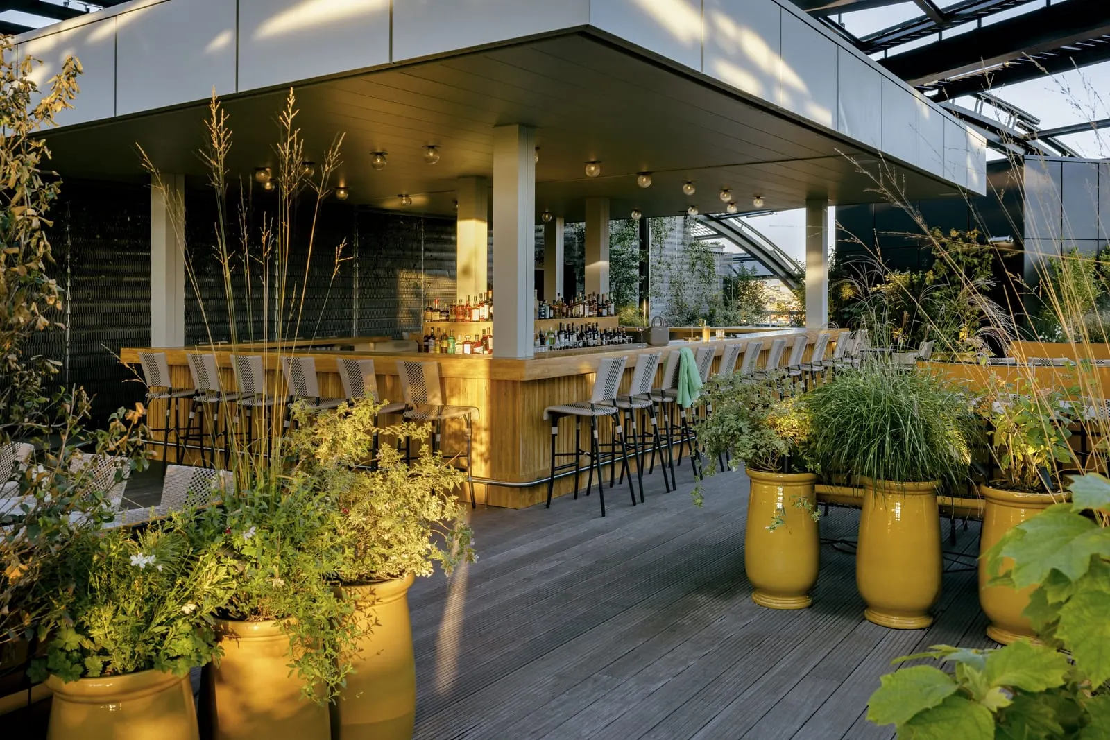 Hôtel Madame Rêve: ROOF's bar in its planted rooftop garden