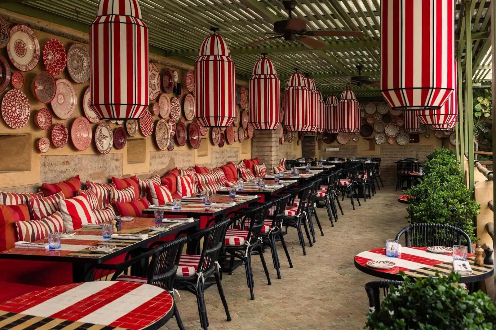 El Fenn: The restaurant under striped lanterns