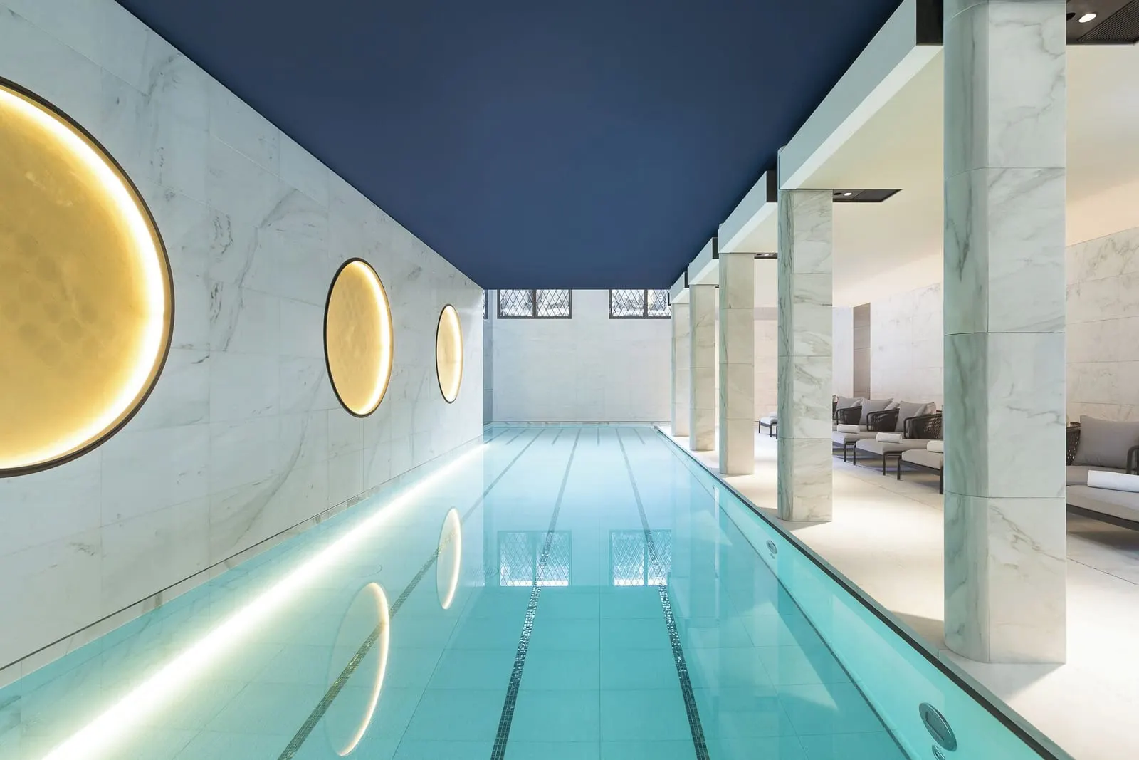 Mandarin Oriental Lutetia, Paris: The 17-metre indoor pool, below ground
