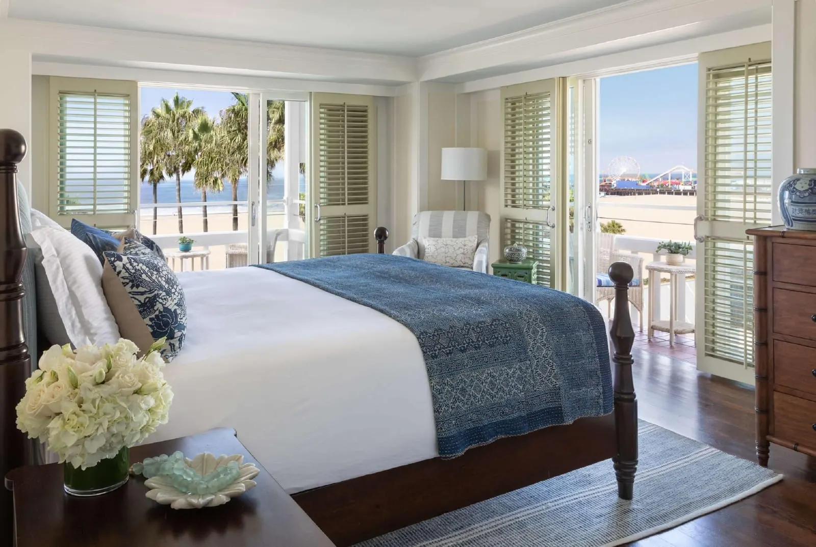 Shutters on the Beach: A suite bedroom with two balconies