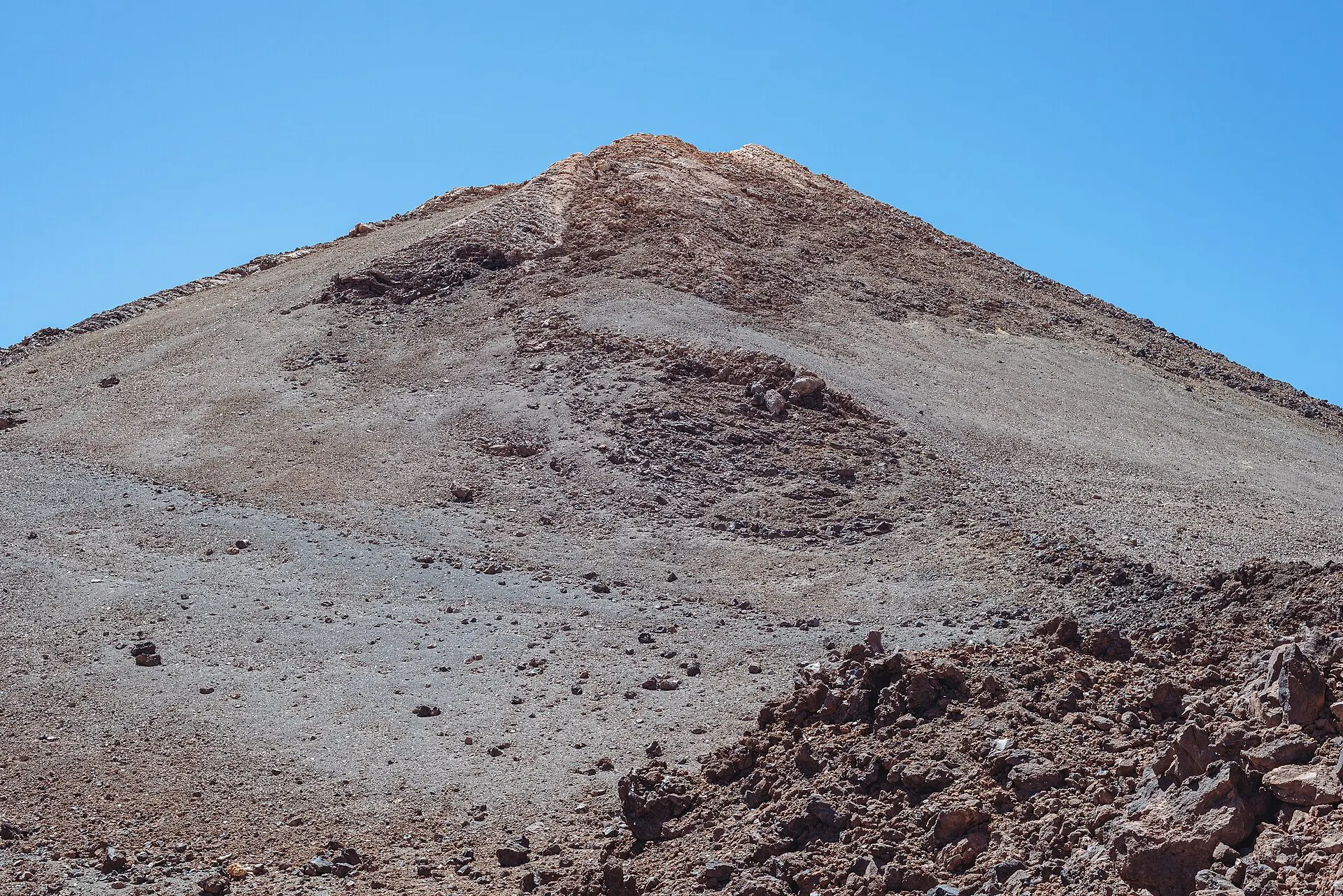 The summit cone of Mount Teide seen from La Rambleta, the cable car's upper station