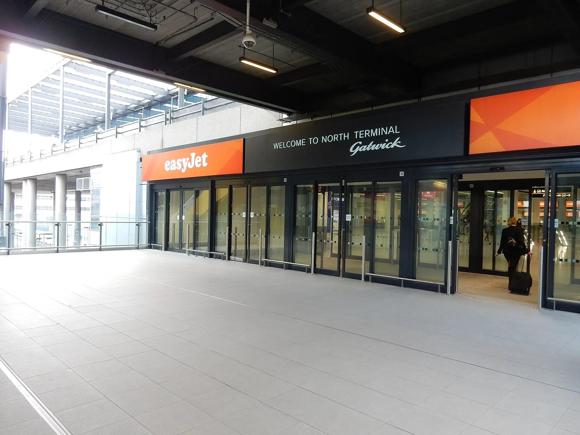 The entrance to Gatwick North Terminal from the inter-terminal shuttle station